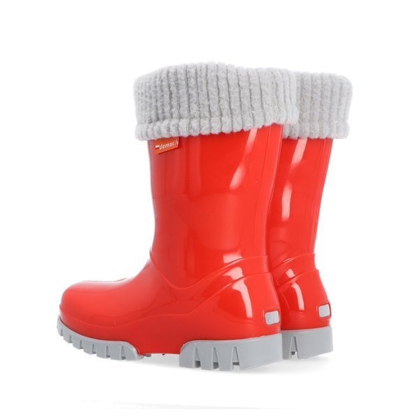 Dětské zateplené holínky DEMAR Twister Lux B červené